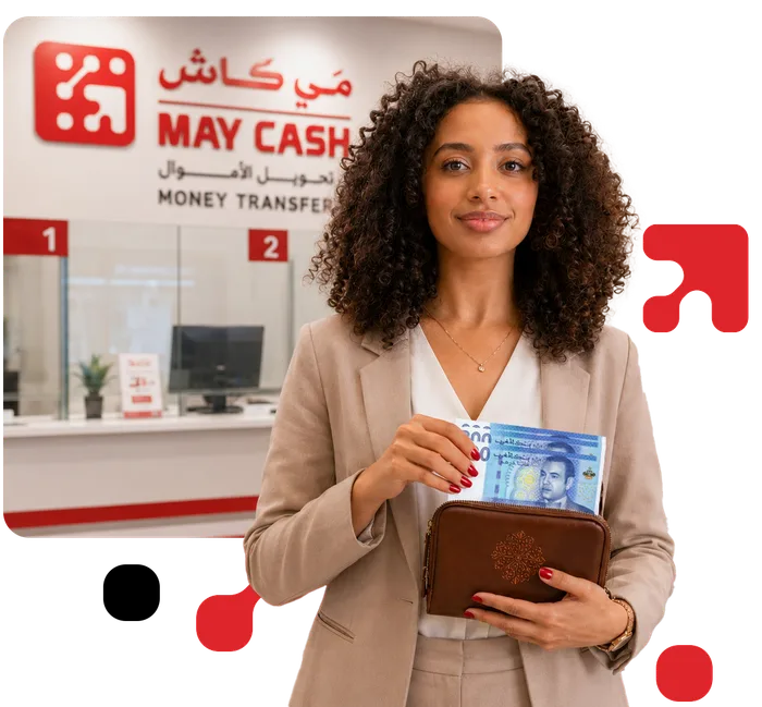 Cliente dans une agence May Cash